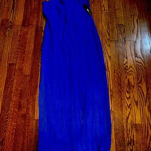 Brand new blue netted tank cover up dress